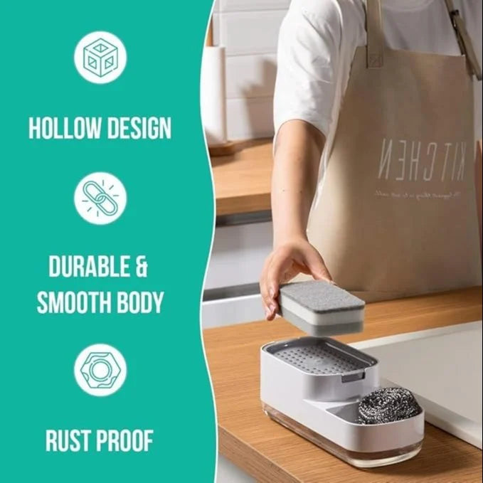 SmartClean 3-in-1 Dish Soap Dispenser Station