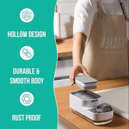 SmartClean 3-in-1 Dish Soap Dispenser Station