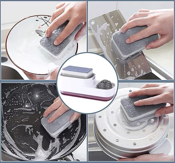 SmartClean 3-in-1 Dish Soap Dispenser Station