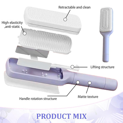 SmoothCare Self-Cleaning Anti-Static Massage Comb